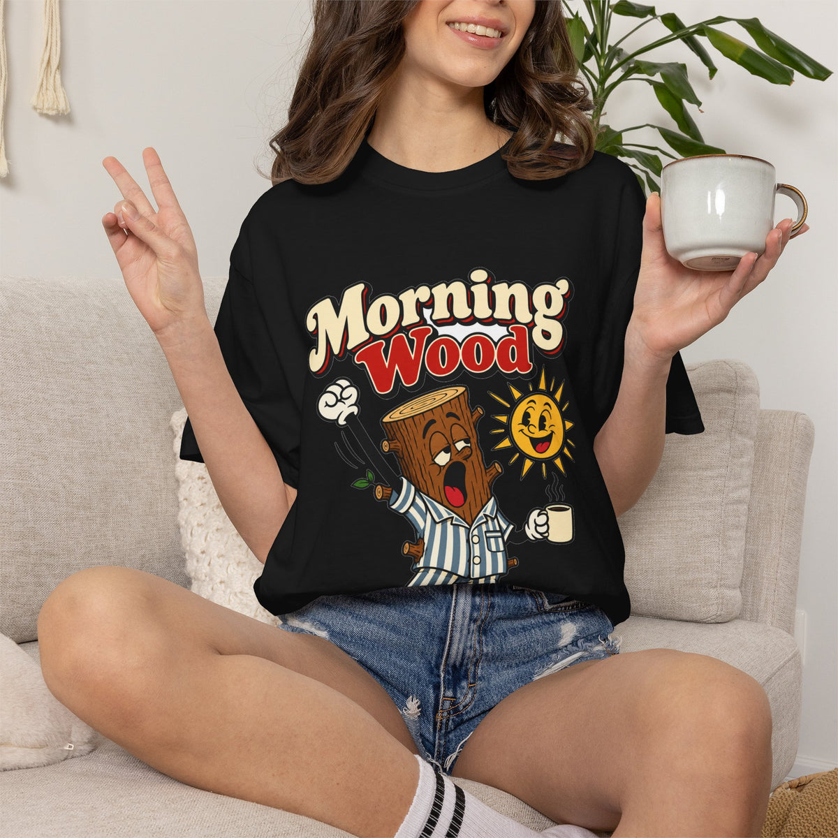 Morning Wood – Playera Unisex Retro | ANM Wear