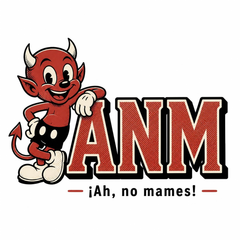 ANM ¡Ah, no mames! Logo con diablito rojo